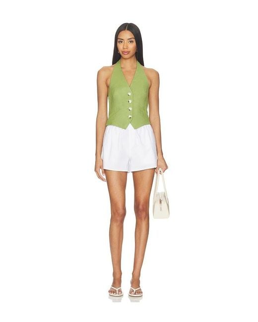 Veronica Beard Green Arabella Vest Top
