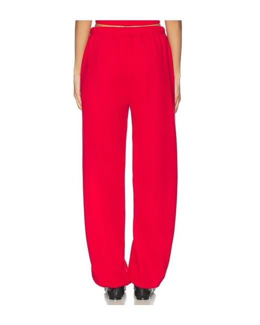 ÉTERNE Red Boyfriend Pocket Sweatpant