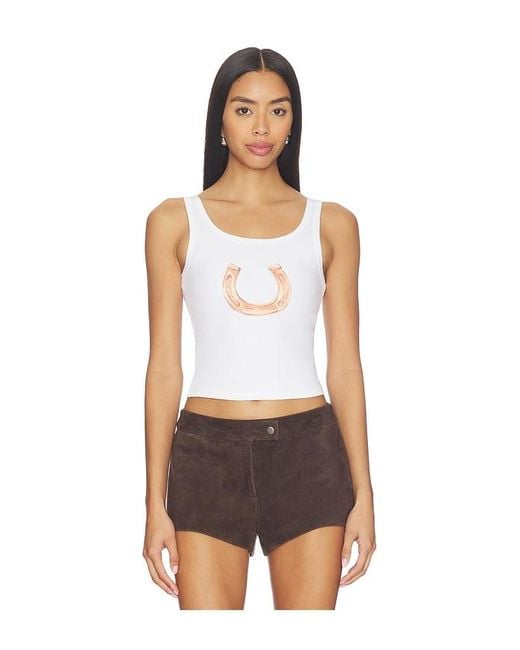 SNDY'S White X Revolve Tank Top