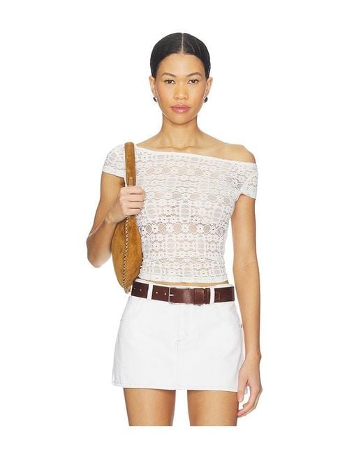 A.Brand White Little Miss Lace Tee