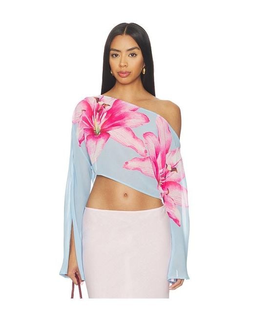 MORE TO COME Red Shirley Off Shoulder Top