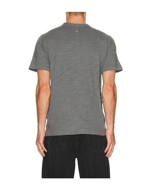 Rag & Bone Gray Classic Flame Henley for men