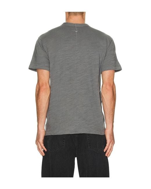 Rag & Bone Gray Classic Flame Henley for men