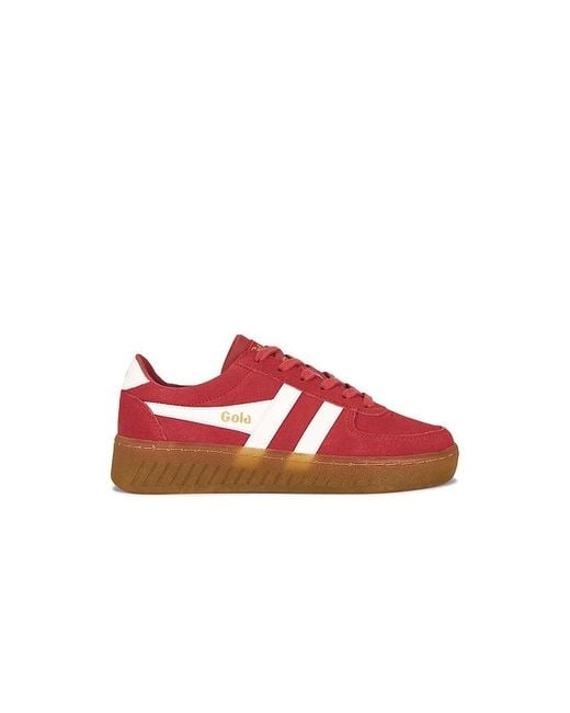 Gola Orange Grandslam Suede Sneakers
