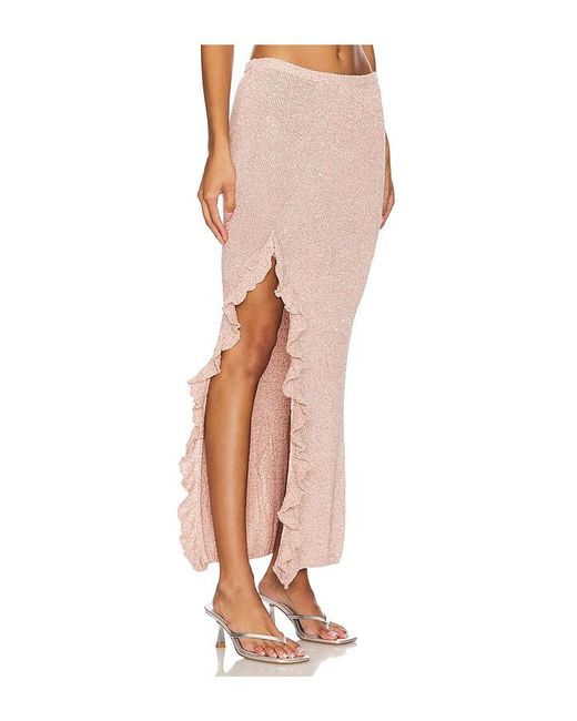 Asta Resort Pink Maxirock Mit Volants Michaela