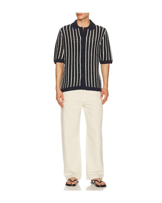Rag & Bone Black Crochet Dalton Shirt for men