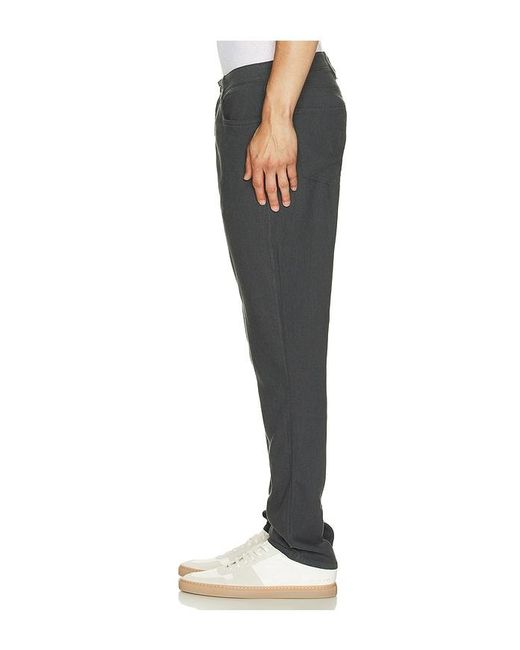 Faherty Brand Black Movement Linen 5 Pocket Pant for men