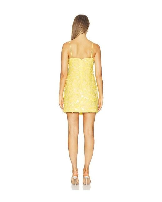 MILLY Yellow Izel Colette Sequin Mini Dress