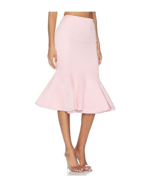 Prabal Gurung Pink Seamed Trumpet Skirt