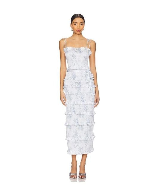 V. Chapman White Lily Midi Dress