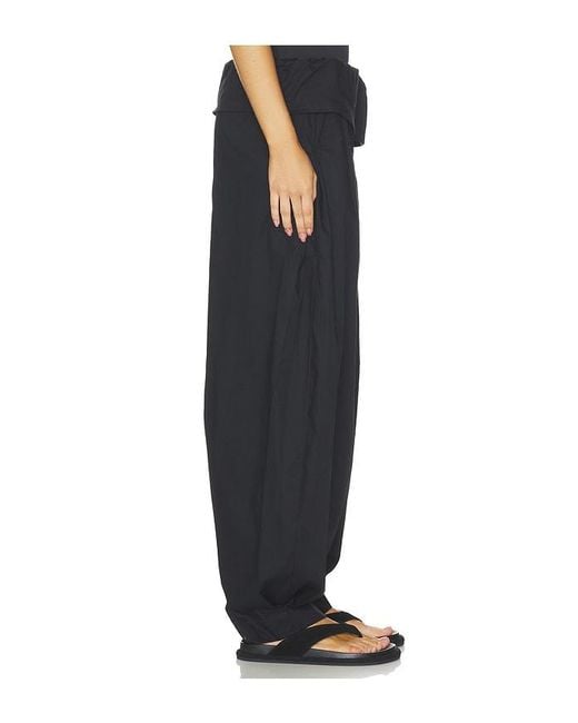WeWoreWhat Black Pull On Fold Over Pants