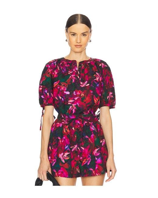 Ulla Johnson Red Vienne Blouse