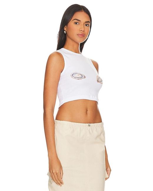 Lovers + Friends White Shell Tank