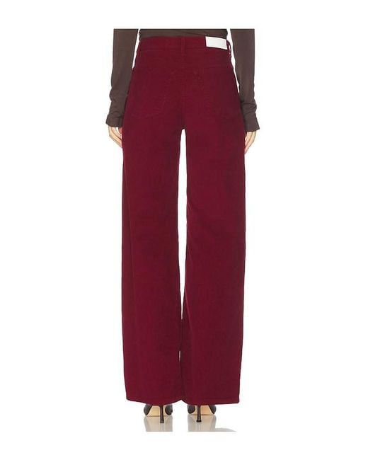 Re/done Red High Rise Wide Leg Jeans