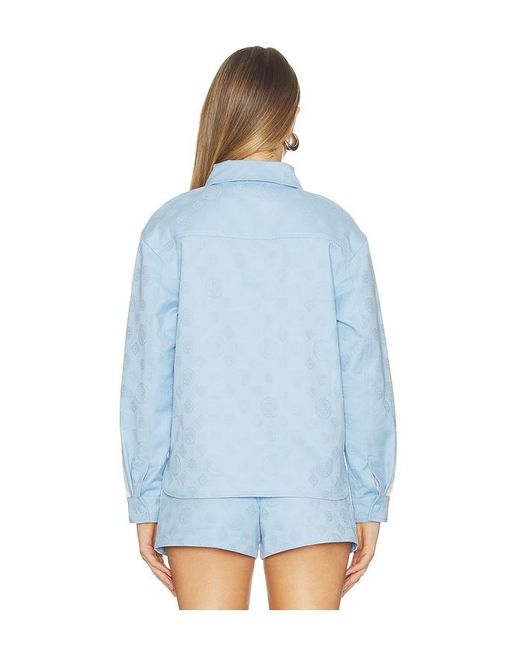 Casablanca Blue Monogram Oversized Shirt