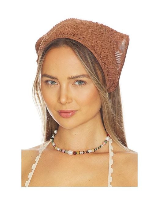 Devon Windsor Brown Crochet Bandana