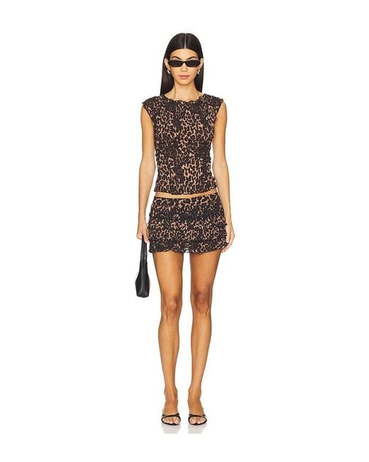 Lioness Black Match Point Mini Skort