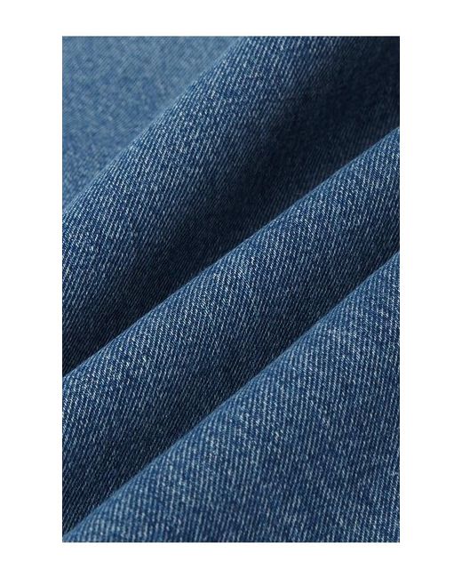 GRLFRND Blue Austen Low Rise Curve Detached Waist
