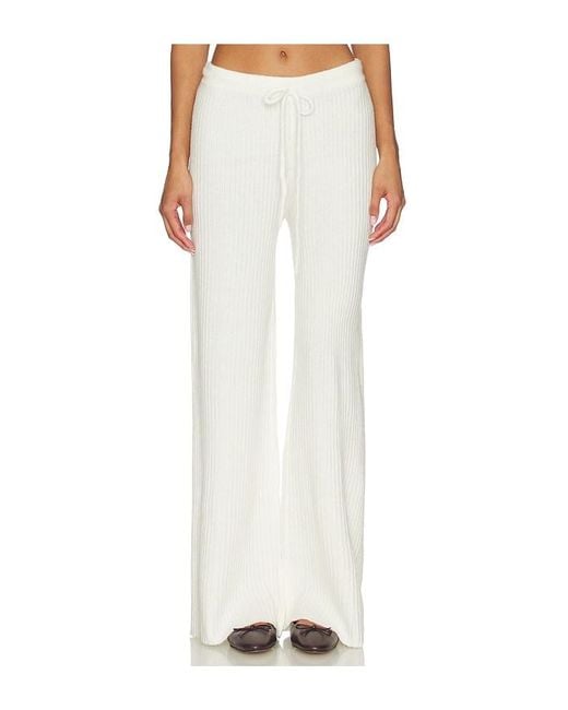 Bobi White Wide Leg Pant