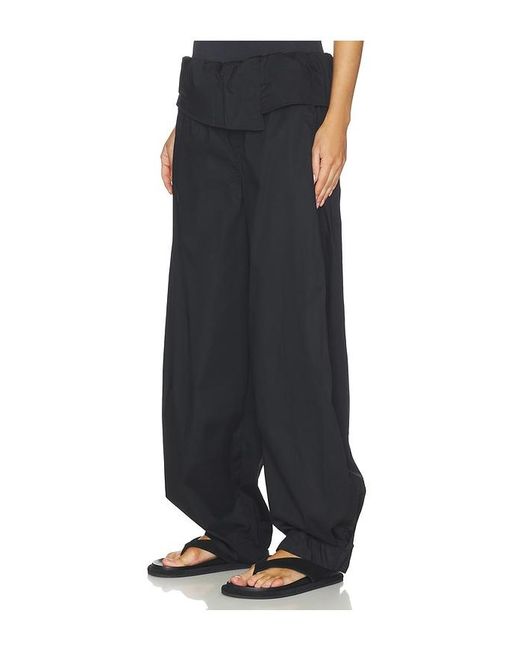 WeWoreWhat Black Pull On Fold Over Pants