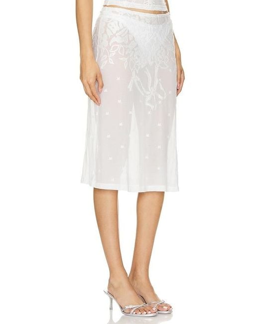 MARRKNULL White Lace Skirt