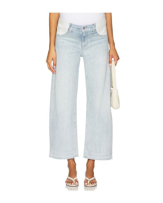 PAIGE White Arellia Ankle Maternity Jeans