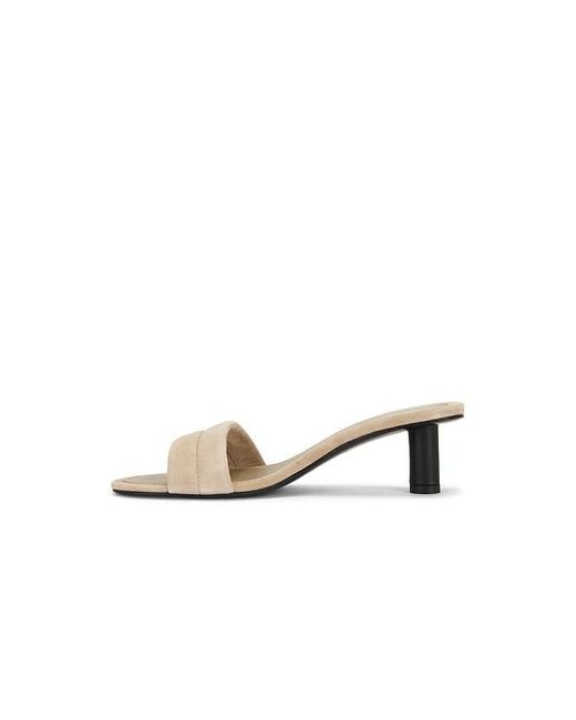 St. Agni White Suede Stitch Detail Heel