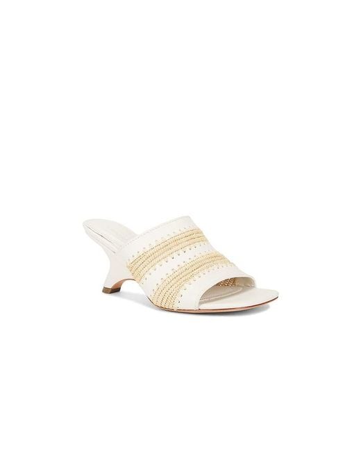 Jonathan Simkhai White Shadow Mule Raffia Sandal