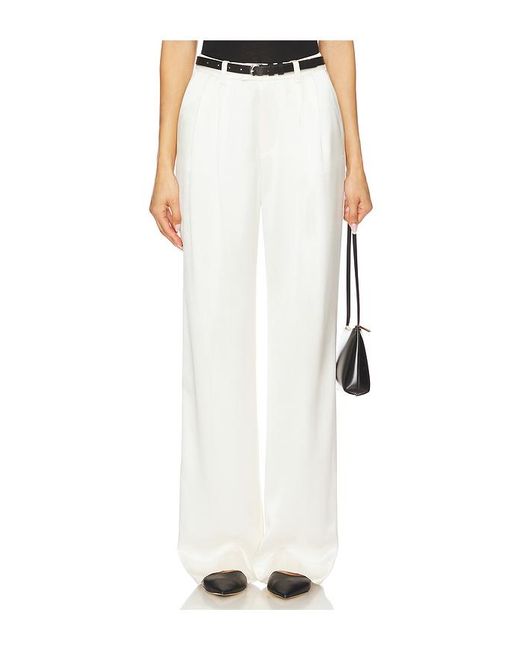 FAVORITE DAUGHTER The Low Favorite Satin Pant White