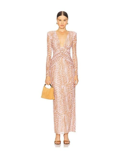 PATBO Botanic Retro Tulle Maxi Dress White