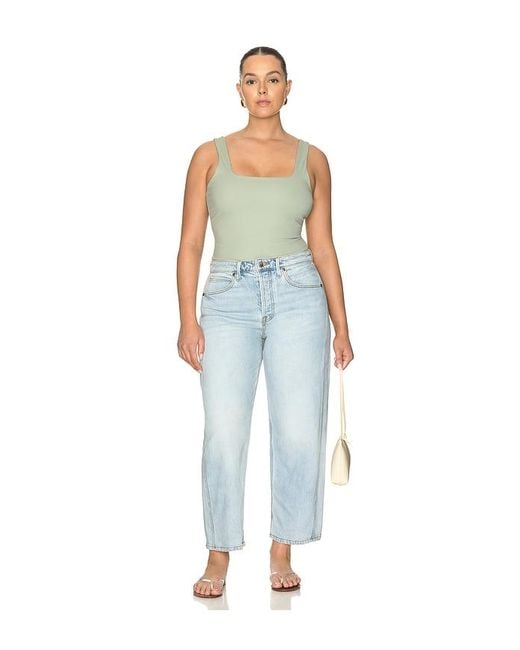 GOOD AMERICAN Blue High Barrel Ankle Jeans