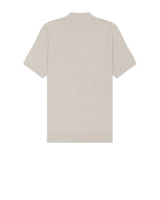 Club Monaco Multicolor Short Sleeve Micro Boucle Shirt for men