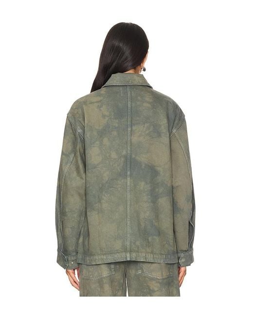 GRLFRND Green Kaia Oversized Drawstring Jacket