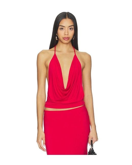Bella Venice Red The Elsa Halter Top