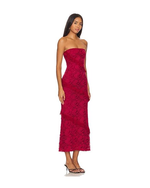 MORE TO COME Red Xandra Maxi Dress