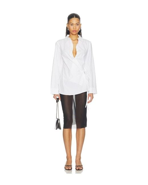 DL1961 White Agnes Wrap Top