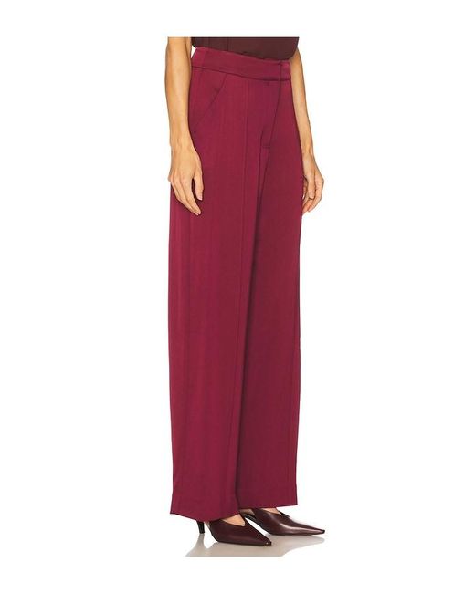 Jonathan Simkhai Red Kyra Wide Leg Pant
