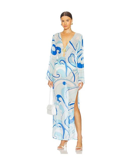 Cin Cin Blue X Revolve Hotline Flower Maxi Dress