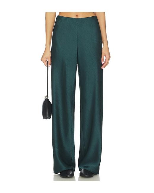 Vince Green High Waist Fluid Satin Bias Pant