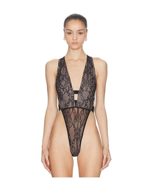 Halo Black Opacity Bodysuit