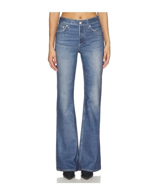 Rag & Bone Blue Rb Miramar Ponte Dahlia Mid Rise Flare Jeans