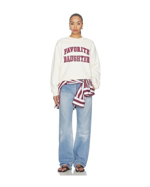 FAVORITE DAUGHTER White The Collegiate Classic Sweatshirt