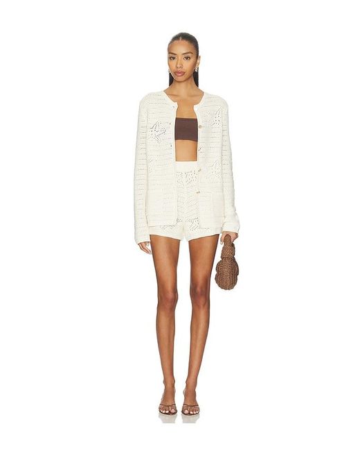ROAME. White Sutton Mini Shorts