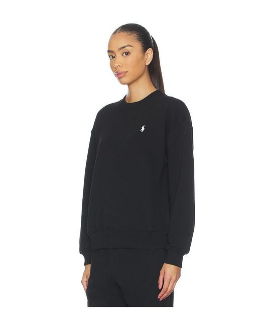 Polo Ralph Lauren Black Arctic Fleece Long Sleeve Crew Neck Sweatshirt