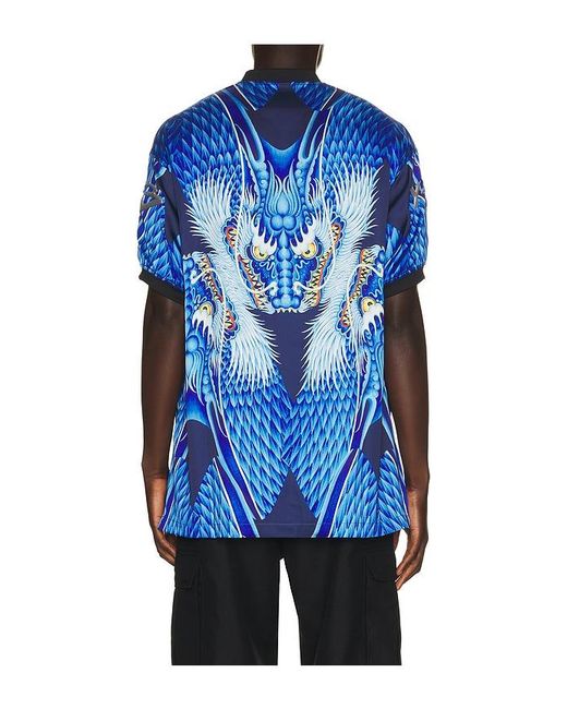 Y-3 Blue Drgn Satin Jersey for men