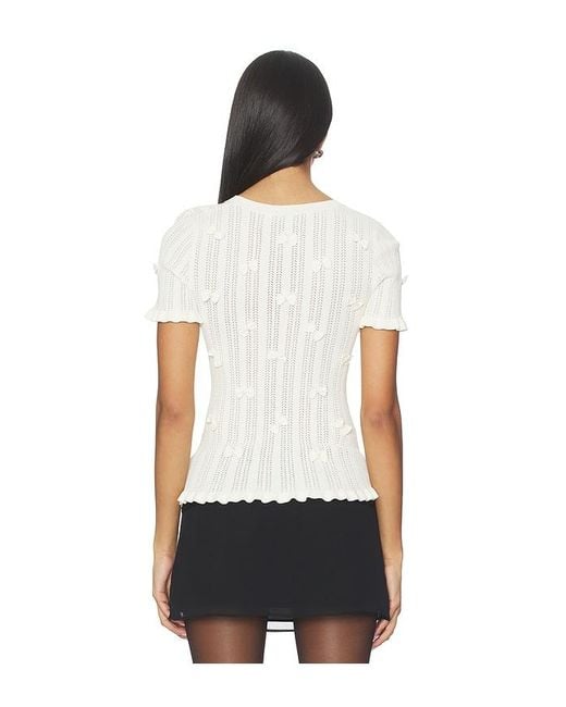 Sea White Alberta Pearl Knit Top