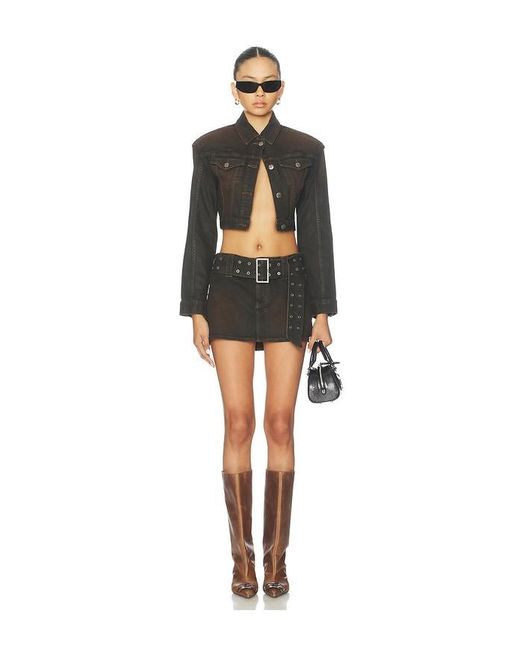 Ksubi Black Micro Mini Belted Skirt