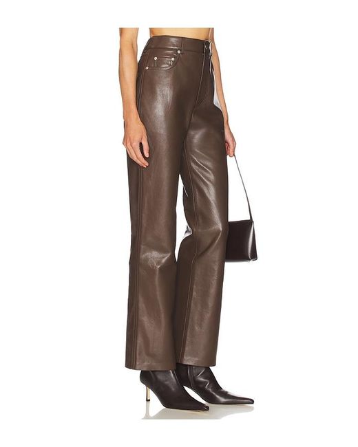 Nanushka Seldes レザーパンツ Brown