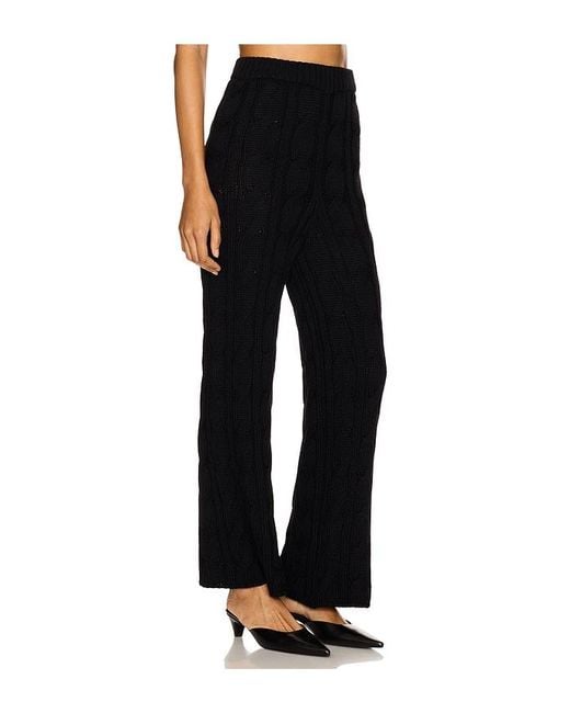ROWEN ROSE Black Knit Pant