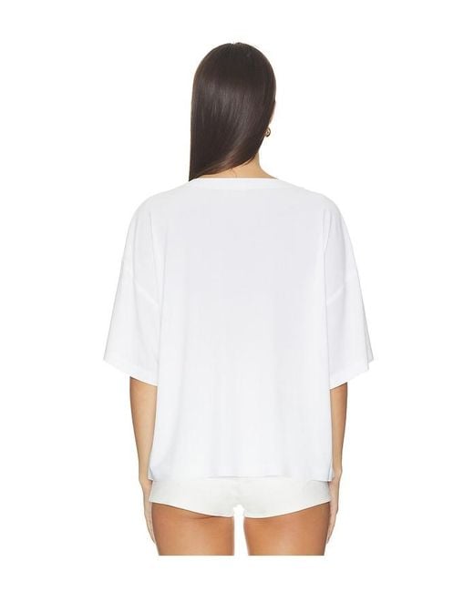 Norma Kamali White X Lifestyle Short Sleeve Boxy Top
